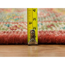 Load image into Gallery viewer, 9'x11'9" Fire Brick Red, Hand Knotted, Antiqued Oushak Reimagined Repetitive Star And Rosette Design, Sheared Low, Soft Wool, Oriental Rug FWR395622