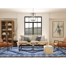 Load image into Gallery viewer, 8'9"x11'9" Little Boy Blue, Anatolian Village Inspired With Repetitive Geometric Pattern Natural Dyes, Soft And Shiny Wool Hand Knotted, Oriental Rug FWR439584