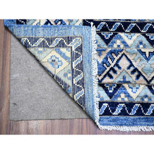 Load image into Gallery viewer, 8'9"x11'9" Little Boy Blue, Anatolian Village Inspired With Repetitive Geometric Pattern Natural Dyes, Soft And Shiny Wool Hand Knotted, Oriental Rug FWR439584