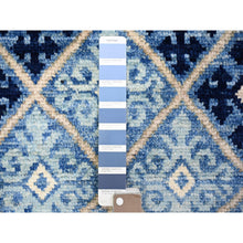 Load image into Gallery viewer, 8'9"x11'9" Little Boy Blue, Anatolian Village Inspired With Repetitive Geometric Pattern Natural Dyes, Soft And Shiny Wool Hand Knotted, Oriental Rug FWR439584