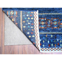 Load image into Gallery viewer, 9'x12' Yale Blue, Fine Kashkuli Gabbeh With Small Animals And Human Figurines, Pure Wool, Natural Dyes, Hand Knotted, Oriental Rug FWR447606