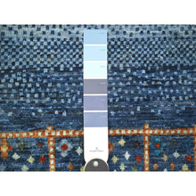 Load image into Gallery viewer, 9'x12' Yale Blue, Fine Kashkuli Gabbeh With Small Animals And Human Figurines, Pure Wool, Natural Dyes, Hand Knotted, Oriental Rug FWR447606