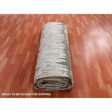 Load image into Gallery viewer, 8'10"x11'10" Earth Tone Colors, Modern, Cardiac Design, Pure Silk And Textured Wool, Hand Knotted Oriental Rug FWR451770