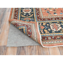 Load image into Gallery viewer, 9'x11'10" Light Blue, Natural Dyes Densely Woven, Soft Wool Hand Knotted, Afghan Peshawar With Serapi Heriz Design, Oriental Rug FWR492852