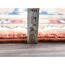 Load image into Gallery viewer, 9'x11'10" Light Blue, Natural Dyes Densely Woven, Soft Wool Hand Knotted, Afghan Peshawar With Serapi Heriz Design, Oriental Rug FWR492852