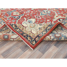 Load image into Gallery viewer, 9'x12' Soft Red, Dense Weave Pure Wool Hand Knotted, Afghan Peshawar With Bijar Garus Design Vegetable Dyes, Oriental Rug FWR492906