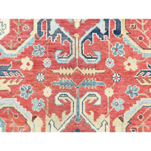 Load image into Gallery viewer, 9'x12' Soft Red, Dense Weave Pure Wool Hand Knotted, Afghan Peshawar With Bijar Garus Design Vegetable Dyes, Oriental Rug FWR492906