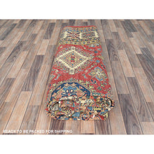 Load image into Gallery viewer, 8'10"x12'8" Rich Red, Hand Knotted Afghan Super Kazak With Geometric Medallions, Vegetable Dyes Dense Weave, Pure Wool, Oriental Rug FWR495846