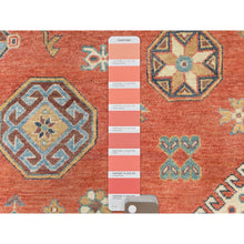 Load image into Gallery viewer, 9'x11'9" Crimson Red, Special Kazak With All Over Medallions Natural Dyes, Extra Soft Wool Hand Knotted, Oriental Rug FWR496254