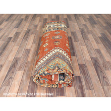 Load image into Gallery viewer, 9'x11'9" Crimson Red, Special Kazak With All Over Medallions Natural Dyes, Extra Soft Wool Hand Knotted, Oriental Rug FWR496254
