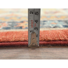 Load image into Gallery viewer, 9'x11'9" Crimson Red, Special Kazak With All Over Medallions Natural Dyes, Extra Soft Wool Hand Knotted, Oriental Rug FWR496254