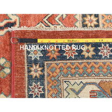 Load image into Gallery viewer, 9'x11'9" Crimson Red, Special Kazak With All Over Medallions Natural Dyes, Extra Soft Wool Hand Knotted, Oriental Rug FWR496254