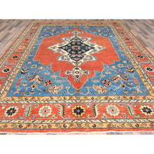 Load image into Gallery viewer, 9'1"x11'8" Burnt Orange, Afghan Peshawar With Bakshaish Design Vegetable Dyes, 100% Wool Hand Knotted, Oriental Rug FWR496944