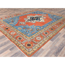 Load image into Gallery viewer, 9'1"x11'8" Burnt Orange, Afghan Peshawar With Bakshaish Design Vegetable Dyes, 100% Wool Hand Knotted, Oriental Rug FWR496944