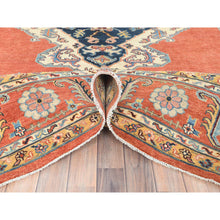 Load image into Gallery viewer, 9'1"x11'8" Burnt Orange, Afghan Peshawar With Bakshaish Design Vegetable Dyes, 100% Wool Hand Knotted, Oriental Rug FWR496944