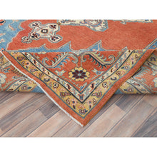 Load image into Gallery viewer, 9'1"x11'8" Burnt Orange, Afghan Peshawar With Bakshaish Design Vegetable Dyes, 100% Wool Hand Knotted, Oriental Rug FWR496944