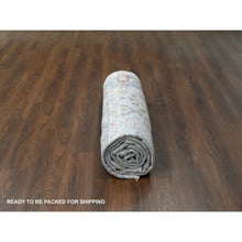 Load image into Gallery viewer, 9'1"x11'10" Louis Blue, Soft And Vibrant Pile, Supple Collection, 100% Wool, Hand Knotted, Oushak Design, Oriental Rug FWR506862