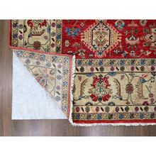Load image into Gallery viewer, 9'x12' Auburn Red, Hand Knotted, Pure Wool,  Karajeh Design, Soft To The Touch Pile, Oriental Rug FWR507192