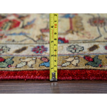 Load image into Gallery viewer, 9'x12' Auburn Red, Hand Knotted, Pure Wool,  Karajeh Design, Soft To The Touch Pile, Oriental Rug FWR507192