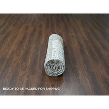 Load image into Gallery viewer, 8'10"x12' Heavenly Gray, Broken And Erased Persian Heriz Design, Denser Weave, Hand Knotted 100% Wool, Oriental Rug FWR509490