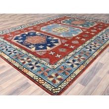Load image into Gallery viewer, 9'x12'2" Imperial Red, Armenian Inspired Caucasian Design, 200 Kpsi, Natural Dyes, Densely Woven, Natural Wool, Hand Knotted, Oriental Rug FWR511794