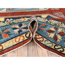 Load image into Gallery viewer, 9'x12'2" Imperial Red, Armenian Inspired Caucasian Design, 200 Kpsi, Natural Dyes, Densely Woven, Natural Wool, Hand Knotted, Oriental Rug FWR511794