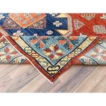 Load image into Gallery viewer, 9'x12'2" Imperial Red, Armenian Inspired Caucasian Design, 200 Kpsi, Natural Dyes, Densely Woven, Natural Wool, Hand Knotted, Oriental Rug FWR511794