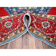 Load image into Gallery viewer, 8'10"x12' Tomato Red, Hand Knotted Afghan Heriz Serapi With Open Field Bakshaish Design, Natural Dyes, 100% Wool, Densely Weave, Oriental Rug FWR516942