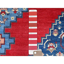 Load image into Gallery viewer, 8'10"x12' Tomato Red, Hand Knotted Afghan Heriz Serapi With Open Field Bakshaish Design, Natural Dyes, 100% Wool, Densely Weave, Oriental Rug FWR516942