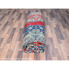 Load image into Gallery viewer, 8'10"x12' Tomato Red, Hand Knotted Afghan Heriz Serapi With Open Field Bakshaish Design, Natural Dyes, 100% Wool, Densely Weave, Oriental Rug FWR516942