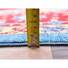 Load image into Gallery viewer, 8'10"x12' Tomato Red, Hand Knotted Afghan Heriz Serapi With Open Field Bakshaish Design, Natural Dyes, 100% Wool, Densely Weave, Oriental Rug FWR516942
