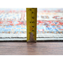 Load image into Gallery viewer, 8'8"x11'9" Mirage Gray, Afghan Super Kazak With Tribal Medallions, Natural Dyes Densely Woven, Extra Soft Wool Hand Knotted, Oriental Rug FWR519222