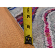 Load image into Gallery viewer, 9'x11'10" Ivory, The Colorful Waves, Sari Silk With Textured Wool, Hand Knotted, Oriental Rug FWR522600