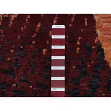 Load image into Gallery viewer, 9'2"x12' Vermilion Red, The Flamboyant Galaxy Design, Wool And Silk, Hand Knotted, Oriental Rug FWR522774