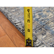 Load image into Gallery viewer, 8'8"x11'10" Columbia Blue, Silk With Textured Wool, Hi-low Pile, Mamluk Dynasty Design, Hand Knotted, Oriental Rug FWR522858