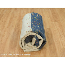 Load image into Gallery viewer, 9'x12'1" Toque White, Modern Gabbeh Lori Buft  Tree Design, All Wool, Hand Knotted Oriental Thick And Plush Soft Pile Rug FWR542310