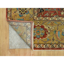 Load image into Gallery viewer, 8'10"x12' Sanguine Red, Soft And Vibrant Wool, Densely Woven, Plush Soft Pile, Antiqued Fine Heriz Re-creation All Over Design, Hand Knotted Natural Dyes, Oriental Rug FWR543948