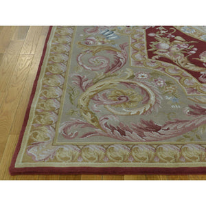 8'9"x11'9" Savonnerie Hand-Knotted Thick And Plush Napoleon III Rug FWR221436