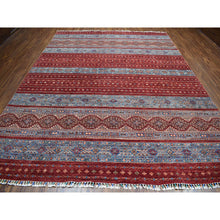 Load image into Gallery viewer, 9&#39;3&quot;x12&#39;1&quot; Khorjin Design Red Super Kazak Pure Wool Hand Knotted Oriental Rug FWR313452