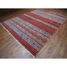 Load image into Gallery viewer, 9&#39;3&quot;x12&#39;1&quot; Khorjin Design Red Super Kazak Pure Wool Hand Knotted Oriental Rug FWR313452