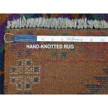 Load image into Gallery viewer, 6&#39;x8&#39; Brown Colorful Afghan Baluch Hand Knotted Geometric Design Pure Wool Oriental Rug FWR319998
