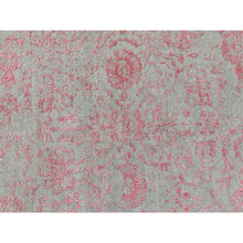 Load image into Gallery viewer, 6&#39;x9&#39; Pink Wool and Art Silk Transitional Design Hand Loomed Jacquard Oriental Rug FWR351600