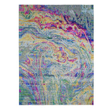 Load image into Gallery viewer, 8&#39;9&quot;x11&#39;9&quot; THE LAVA, Colorful Sari Silk With Textured Wool Hand Knotted Oriental Rug FWR354942