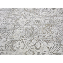 Load image into Gallery viewer, 8&#39;10&quot;x12&#39; Ivory Silk With Textured Wool Dimensional Design Hand Knotted Oriental Rug FWR355488