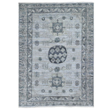 Load image into Gallery viewer, 8&#39;10&quot;x12&#39;1&quot; Pure Silk with Textured Wool Khotan Design Hand Knotted Oriental Rug FWR356220