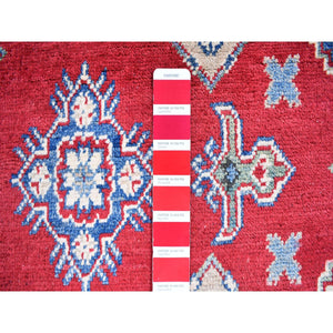 3'10"x17'3" Extra Long Wide Kazak Runner Hand Knotted Natural Wool Oriental Rug FWR358194