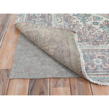 Load image into Gallery viewer, 8&#39;x10&#39;8&quot; Peach Color Distressed Look Vintage Persian Tabriz, Hand Knotted Worn Wool Sheared Low Shabby Chic Oriental Rug FWR371868