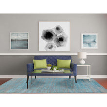 Load image into Gallery viewer, 6&#39;x9&#39; Blue Jacquard Hand Loomed Modern Organic Wool And Art Silk Oriental Rug FWR372576