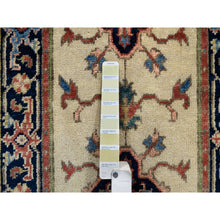 Load image into Gallery viewer, 2&#39;5&quot;x19&#39;9&quot; Ivory, Hand Knotted Heriz Revival with Medallions Design Pliable Wool, XL Runner Oriental Rug FWR385212