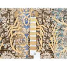 Load image into Gallery viewer, 2&#39;6&quot;x24&#39;1&quot; Gold Brown, Transitional Sarouk, Silk With Textured Wool Hand Knotted, XL Runner Oriental Rug FWR386664